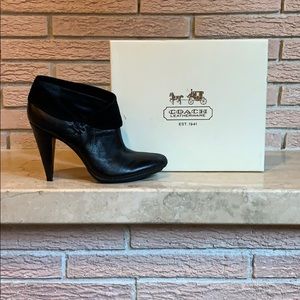 Coach Black Leather Heels
